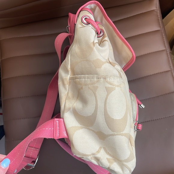 COACH 21928 SIGNATURE STRIPE BACKPACK W/ 2 tags - Picture 8 of 12
